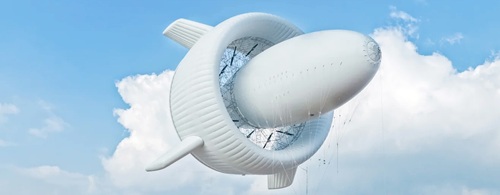 Kína er risi í orkusókn. Vindrafstöð svífur í háloftunum